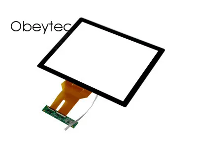 Obeytec 6" проекционная емкостная сенсорная панель, USB контроллер, 16:9, с толщиной 3 мм, 10 точек касания, PCAP