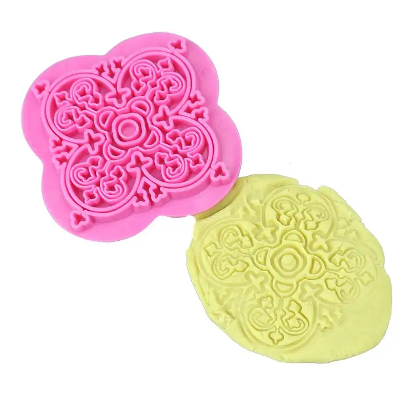 

5PCS/Set Snowflake Flower Cake Embosser Lace Press Biscuit Fondant Cookie Cutter Mold Home DIY tools Cake Decorating Tools