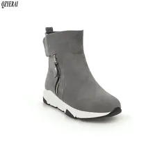 QZYERAI New arrival winter warm snow boots women boots flat comfortable fur snow boots fashionable casual women shoes size 34-43 qzyerai size 34 43 women snow boots genuine sheepskin leather snow boots natural fur winter boots warm wool women boots
