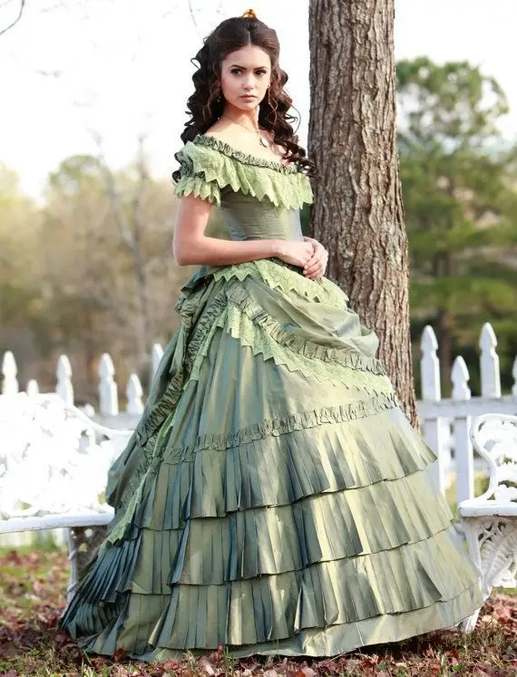 Клиента на заказ ET-055 1860 S Викторианской Сладкая Лолита/Гражданская Война Southern Belle Бальное платье платья