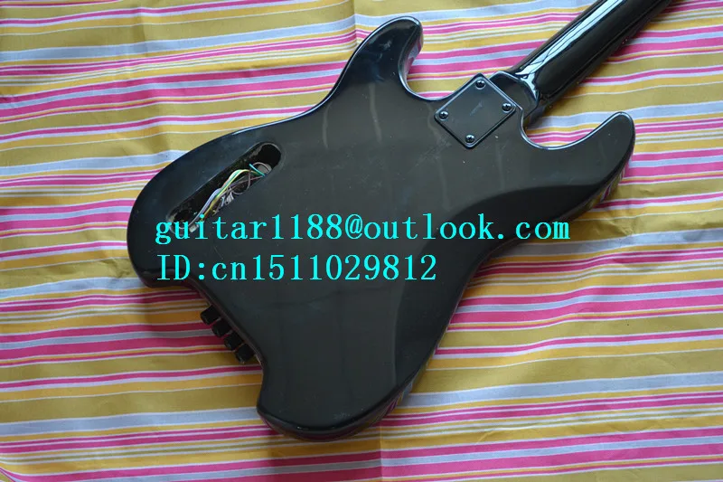 Электрический Безголовый бас гитара в черном цвете с корпус из липы Сделано в Китае 1203