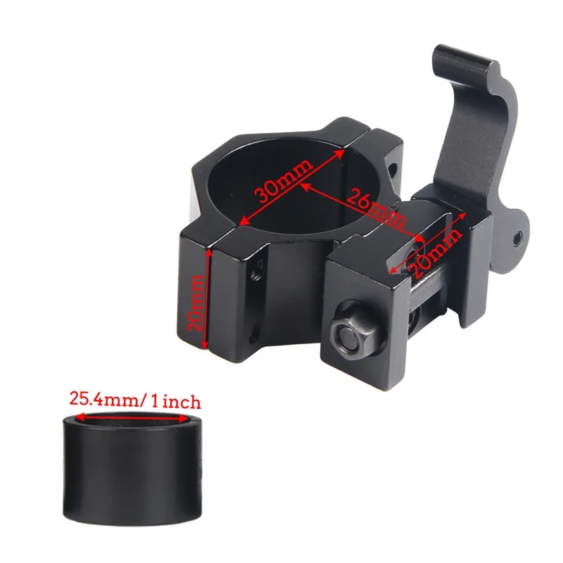 QD Rifle Scope Mount 30mm25.4mm Ring Quick Release Fits 20mm Picatiny Rail Riflescope Mount Hunting Accessory RL2-0046 (5)