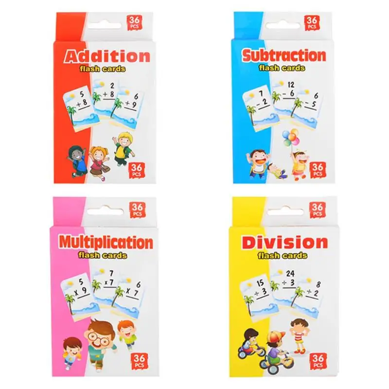 Обучающая цифровая карточка для детей раннего возраста 36 английских обучающих карт для изучения математики, обучающая математическая игрушка