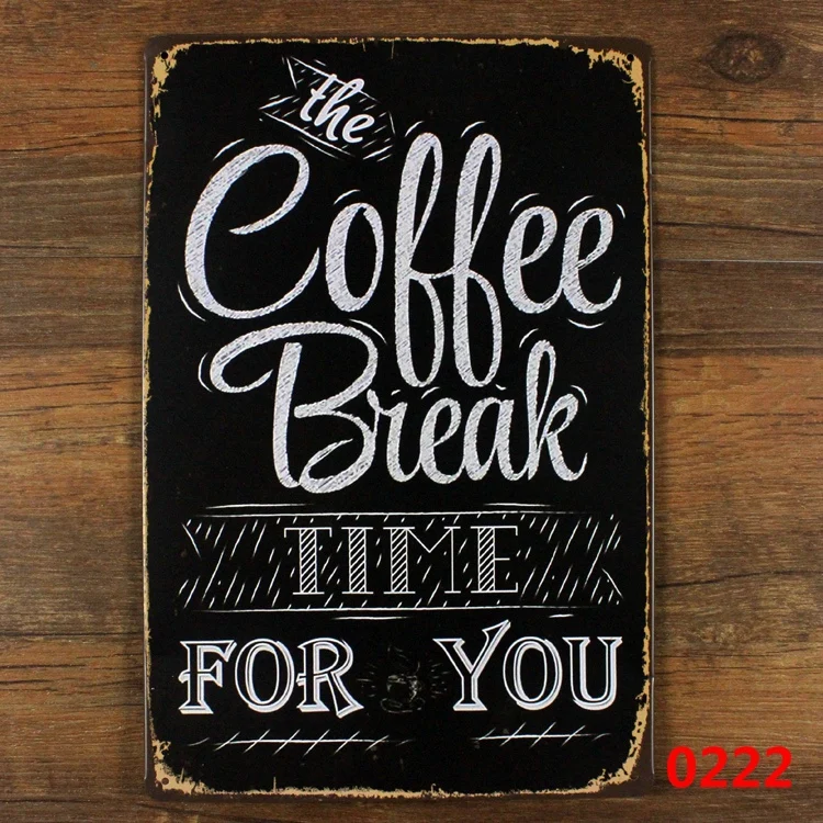 The coffee break time for you! Винтажный женский знак настенное украшение для кафе бара паба