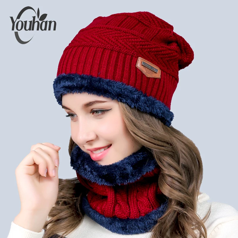 Youhan Skullies шапочки воротник зимняя шапка Для женщин модные мужские теплая шапка унисекс теплая шерсть Кепки капот шарф Шапки комплект Прямая ... Youhan Skullies шапочки воротник зимняя шапка Для женщин модные мужские теплая шапка унисекс теплая шерсть Кепки капот шарф Шапки комплект Прямая ...