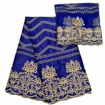 

African george fabric with blouse free shipping High Quality george lace with sequins 2017 hot sale african lace fabric AJ13-2