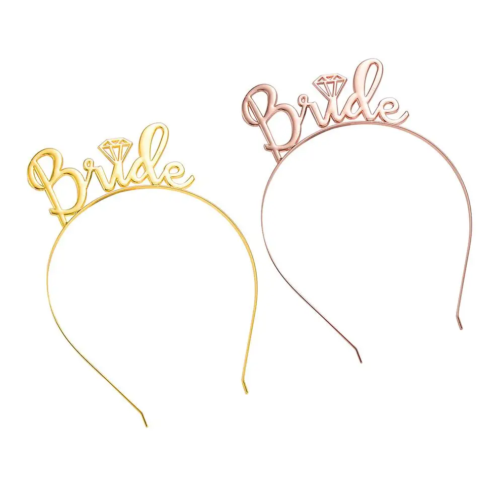 

TOPATY Rose Gold Diamond Ring Bride To Be Wedding Hair Accessories Bridal Shower Hen Party Bachelorette Party Favor