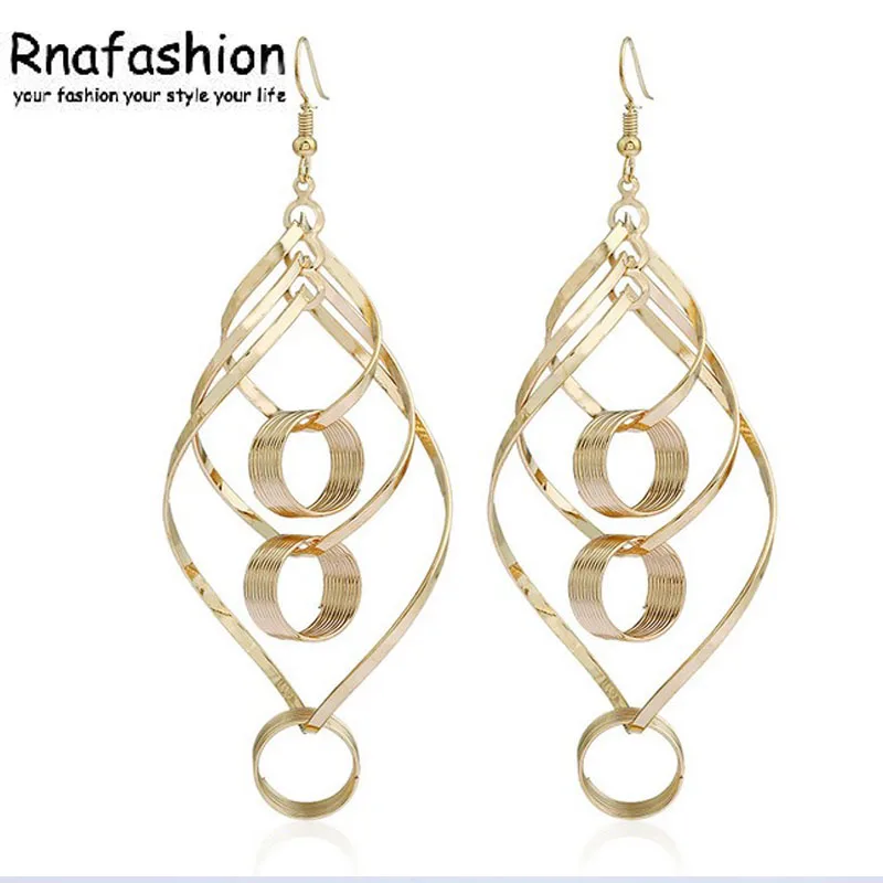 2017 Fashion Round Earrings Gold Silver Jewelry Natural Wood Geometric New Design Women Trendy | Украшения и аксессуары