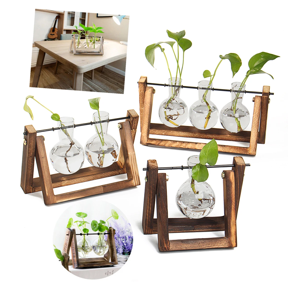 Buy Clear Hanging Glass Vase Flower Plants Hydroponic