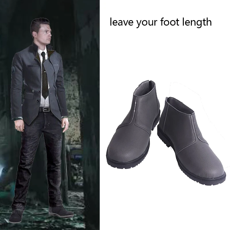 

Detroit: Become Human RK800 Connor Cosplay Costume Shoes Adult Men Costume Cosplay Boots Halloween Party Superhero Props
