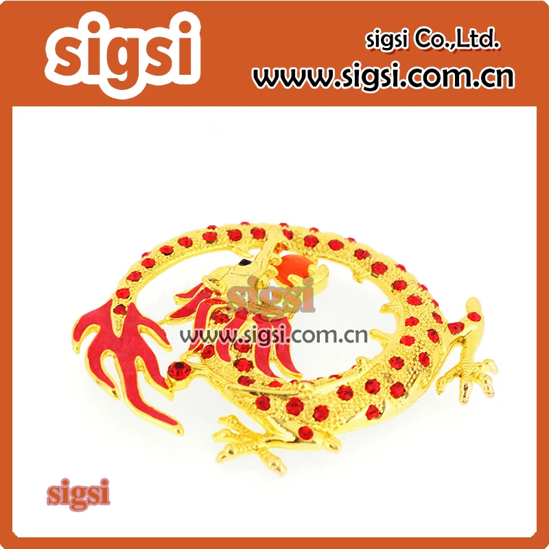

Dragon factory wholesale zinc alloy rhinestone brooch for party