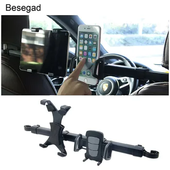 

Besegad Car Headrest Mount Holder Universal Phone Tablet Support Cradle Bracket for iPhone iPad Xiaomi Samsung Tab Tablet PC