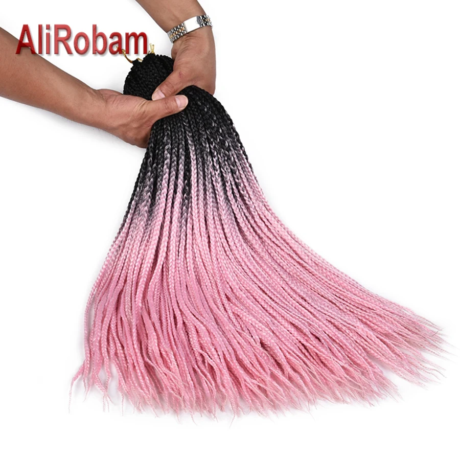 Alirobam Crochet Braids Hair Extensions Pure Or Black Pink Purple