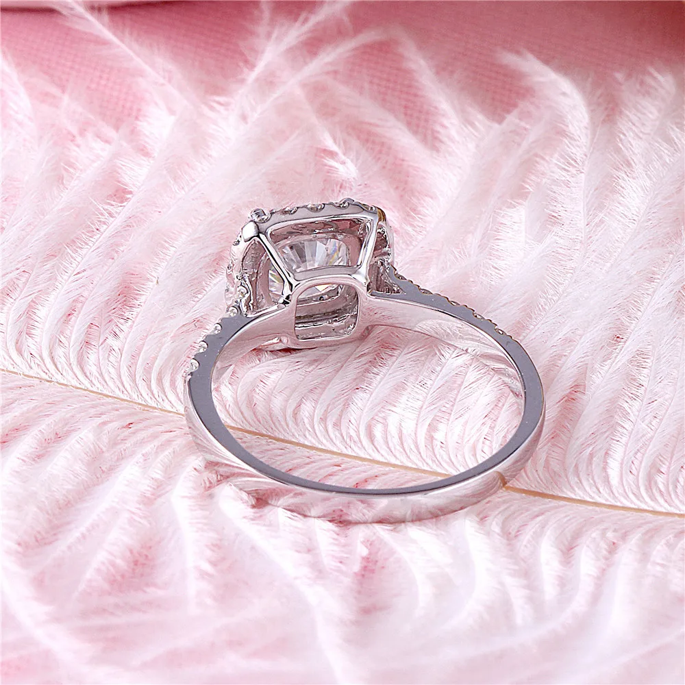 moissanite engagement ring- cushion cut (4)