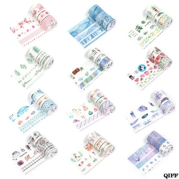 

Drop Ship&Wholesale DIY Pocket Book Tape Colorful Series Foundation 4 Volume Boxed Diary Sticker Paint Washi Tape June 4