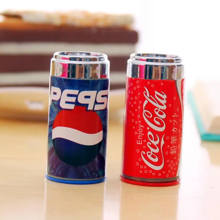 24 pcs/lot Novelty Cola Pepsi Drink Bottle Shape Pencil Sharpener