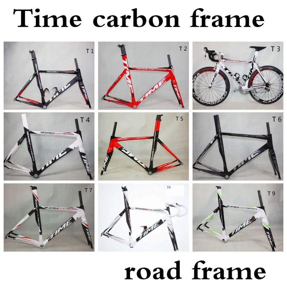 Hot sale !TIME RXRS ZXRS Ulteam Carbon Road frameset carbon fiber