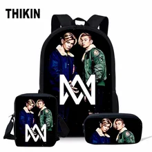 THIKIN Marcus and Martinus Print Teenager Girls Schoolbag 3PCS/SET School Bags Kids Backpacks for Boys Children Mochila Escolar