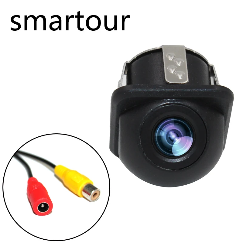 Smartour Car universal reversing camera 170 degree wide angle small straw hat rear view image waterproof  night vision camera 