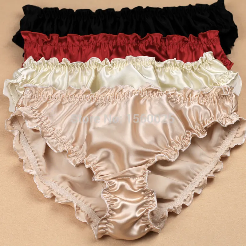 Женские однотонные трусики из натурального шелка Размеры M L XL XXL|l xl xxl|solid pantiesxl xxl |