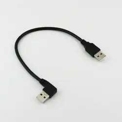 Шт. 10 шт. USB 2,0 A Мужской правый угол до 2,0 A мужской удлинитель данных адаптер зарядный кабель 25 см