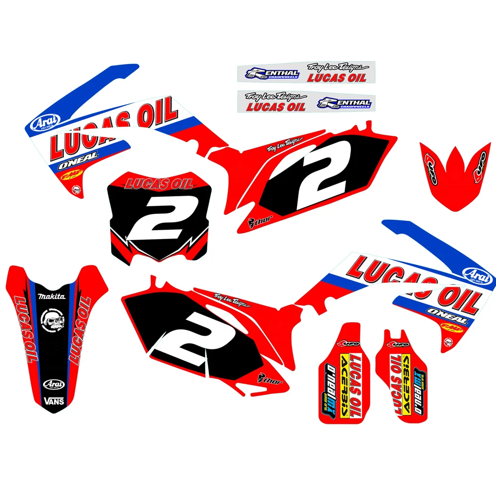 

Customized Number Gloss GRAPHICS & BACKGROUNDS DECAL STICKER for Honda CRF250R CRF250 2010 2011 2012 2013 CRF 250R CRF 250 R