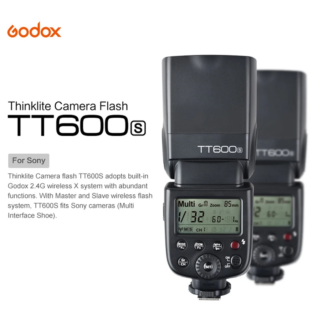 Godox TT600S GN60 2.4G Wireless Camera HSS Flash Speedlite for Sony A7 A7S A7R A7 II A6000 A6300 A6