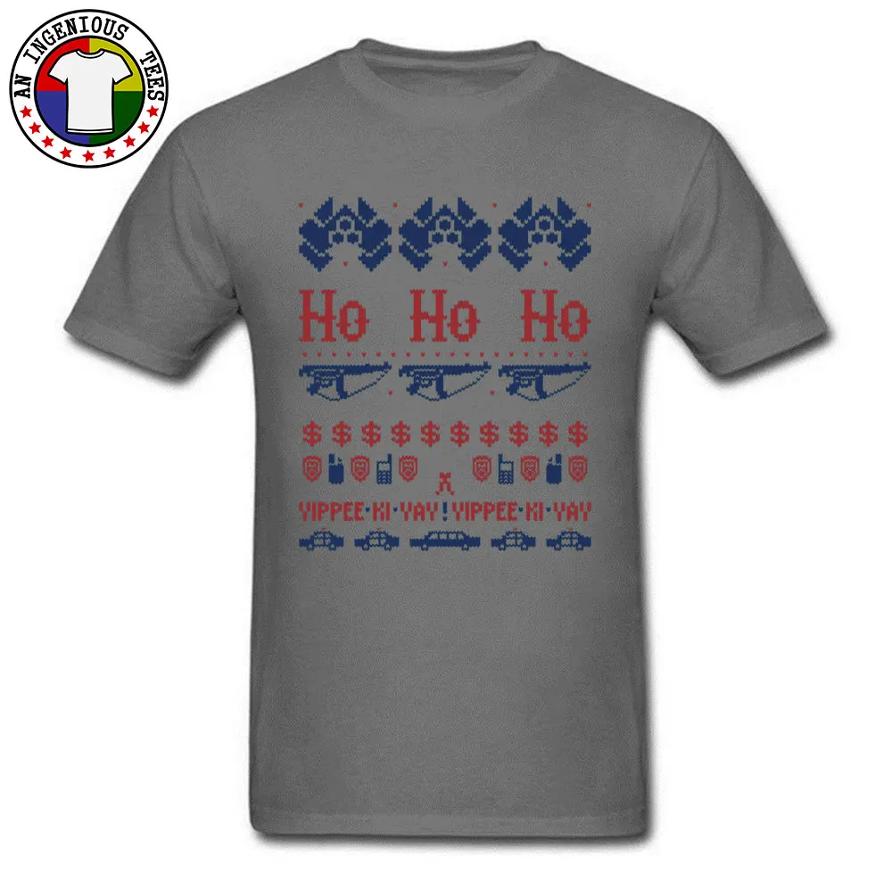 McClane Christmas Sweater 5034 Short Sleeve Tops Tees Autumn Crewneck 100% Cotton Men's T Shirts Slim Fit T-Shirt Brand New McClane Christmas Sweater 5034 carbon
