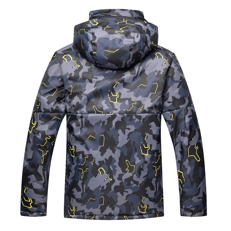 Traje de esquí de los hombres al aire libre impermeable a prueba de viento ropa deportiva caliente chaqueta de esquí + Pantalones desgaste-30 grados resistente al frío Snowboard esquí conjunto