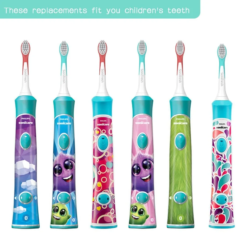 20PCS Tooth brush heads HX6034 For PHILIPS Sonicare HX6930 HX6730 HX6530 HX9342 HX6311 HX6031 R710 RS950 HX6530 Kids Brush heads