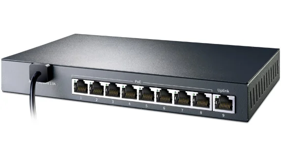 Заменить Tenda TEF1109P-8-63W, 9-Порты и разъёмы 100 Мбит/с Fast Ethernet сетевой переключатель PoE 802.3af/при температуре не выше 100 м 83 W PoE Мощность 4KV lightningprotect