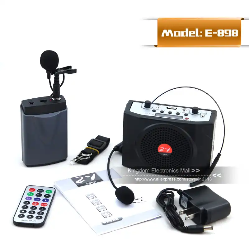 portable lapel microphone and speaker