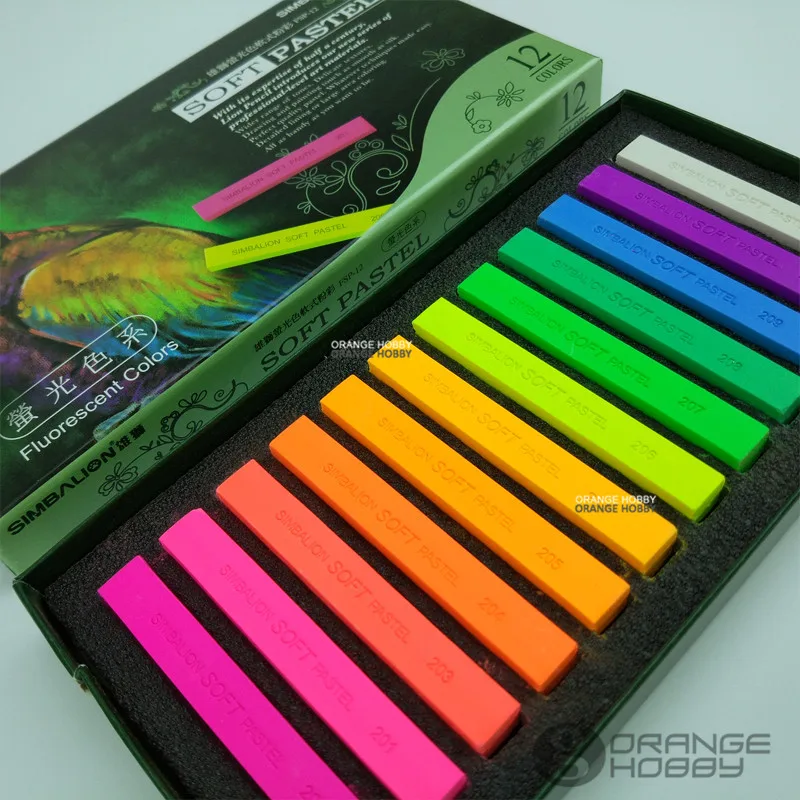 Simbalion FSP12 мягкая Пастельная флуоресцентная 12 цветов для моделирования хобби краска ing модель краски инструменты