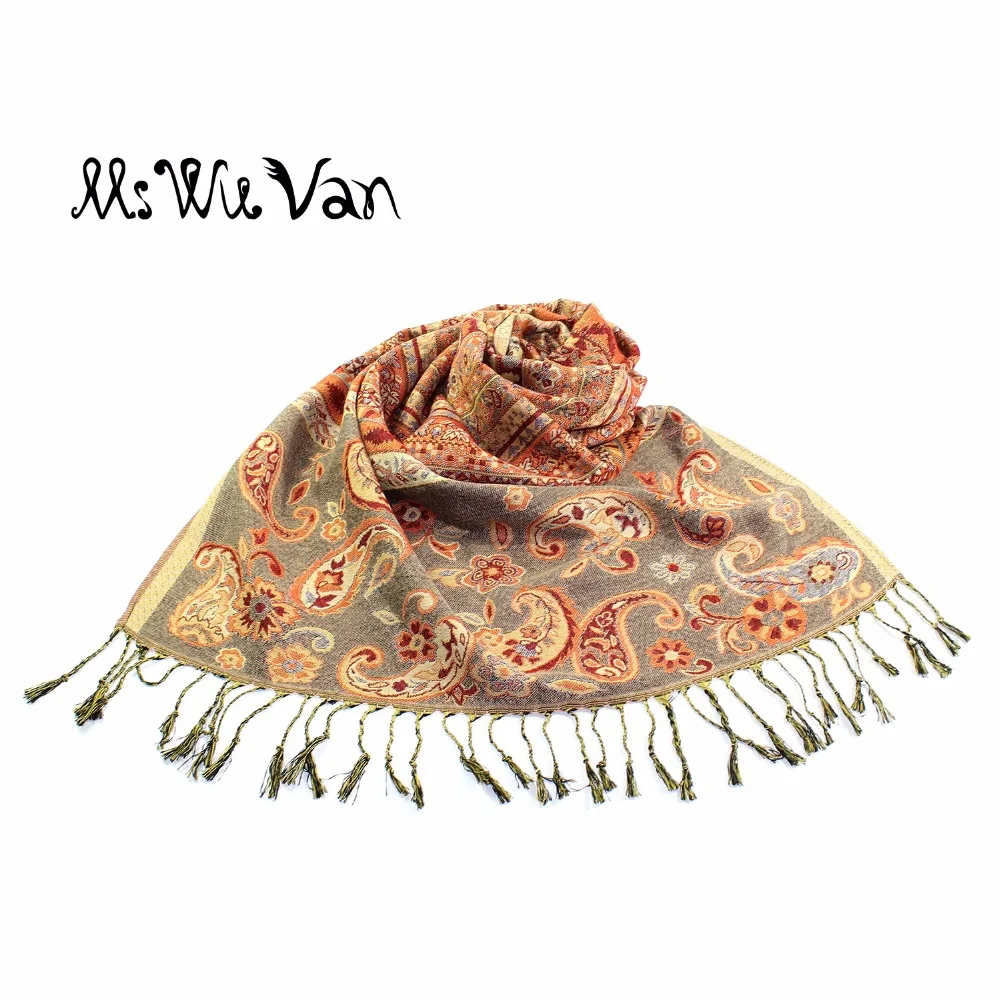 Indian Paisley Tippet Nepali Winter Scarf Ethnic Scarves Cotton Stole