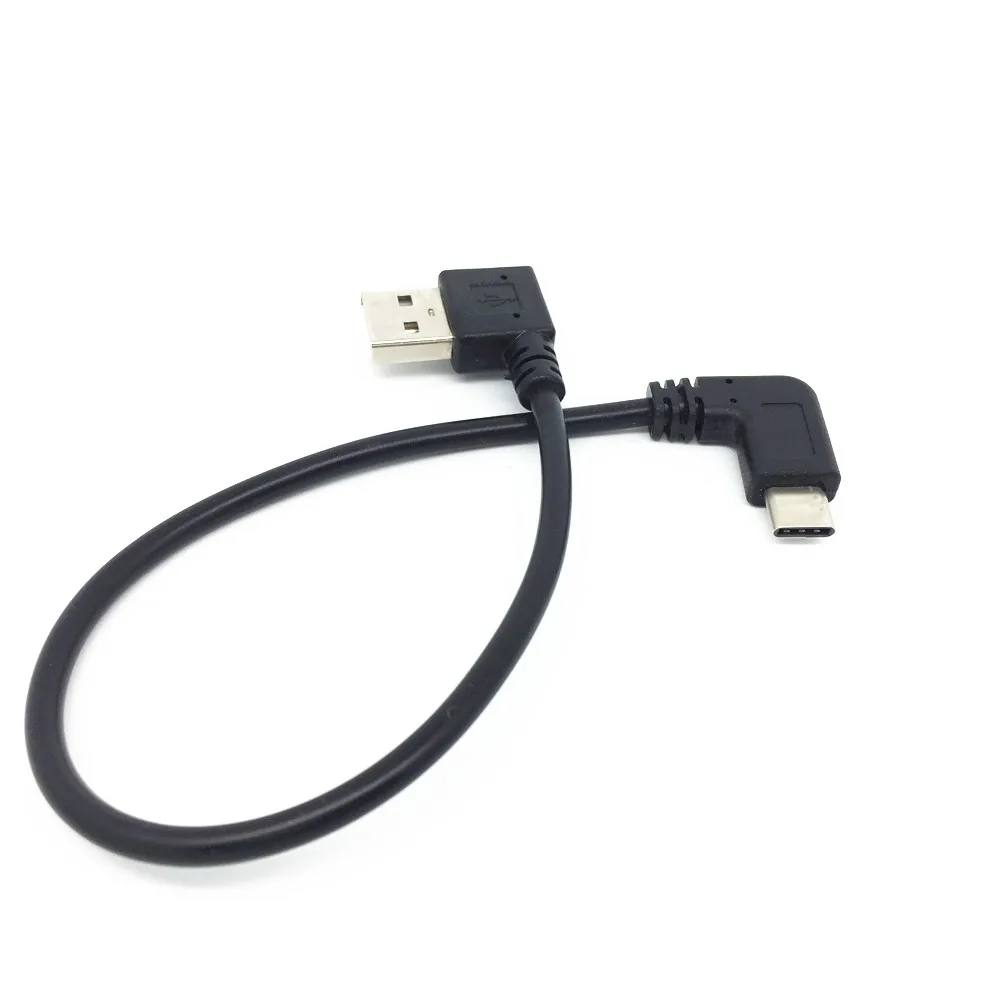 Короткий 25 см 90 градусов Угловой USB кабель типа C Usb Type-c кабели для Xiaomi Mi6 6x MI5 5S PLUS 5x