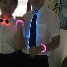 Аксессуары для одежды принадлежности для Хэллоуина реквизит Блестящий галстук унисекс красочные вспышки EL light tie