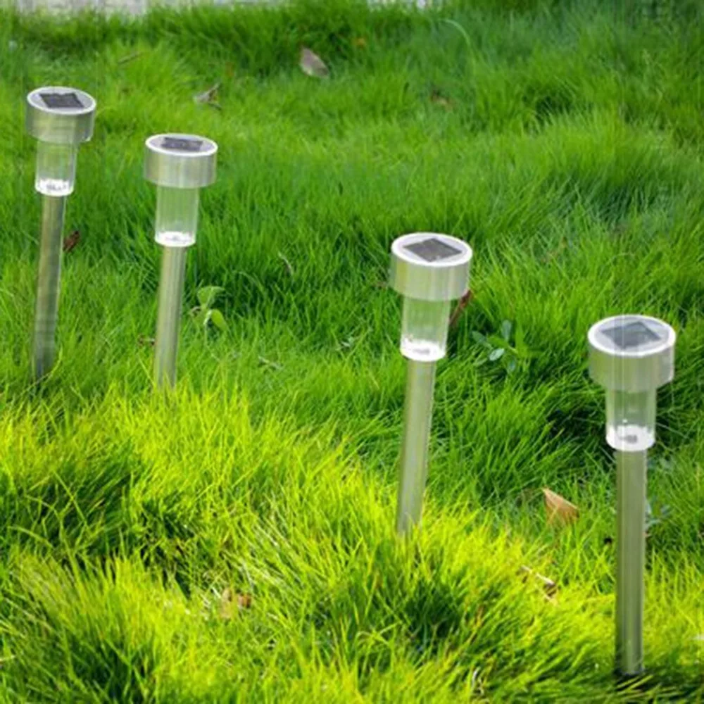 

Portable Solar Spike Spot Light LED Landscape Lamp Outdoor Grounding Sun Light Universal Stainless Steel Garden Yard Spotlight