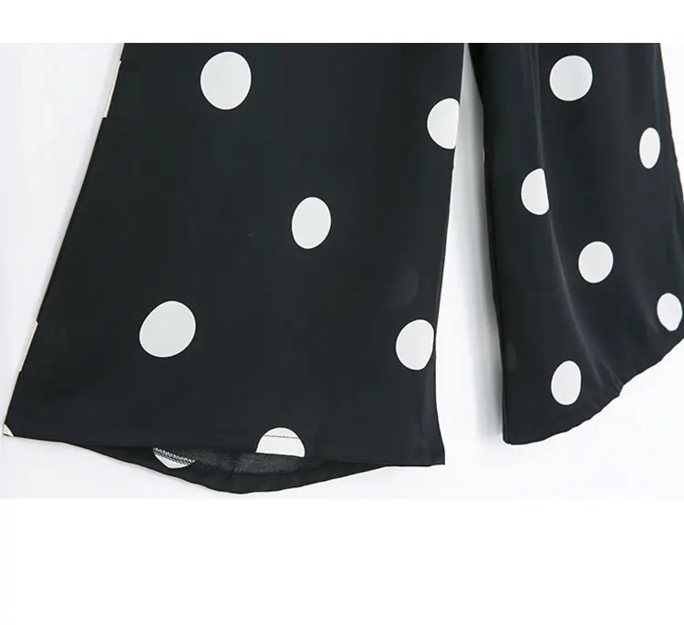 XITAO/комплект из двух предметов с перекрестной каймой 2019, летний кардиган с волнистыми точками, черный костюм, футболка по индивидуальному
