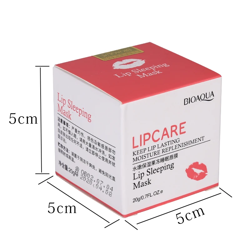 BIOAQUA для губ клубничный маска для сна Exfoliator губы бальзам увлажняющий питают губы плампер для увеличения губ витамин ночной крем для ухода