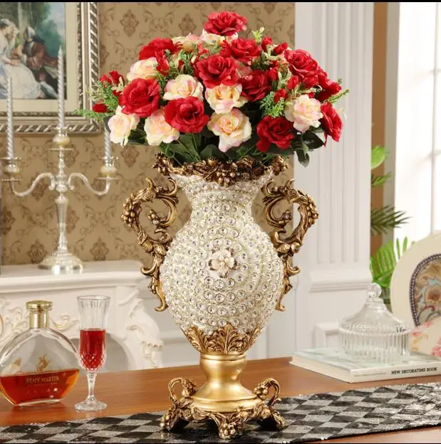 

Creative vintage resin European vase home decoration handicraft