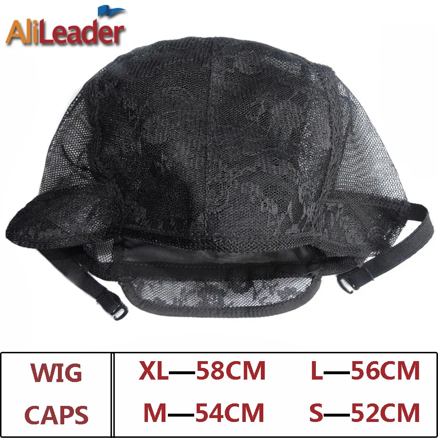 2Pcs/lot Lace Wig Caps For Making Wigs Hair Weaving Cap Double Stretch Adjustable Wig Cap Hot Black Dome Cap For Wig Hair Nets