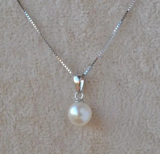 Round Pearl Silvers Necklace,AAA 