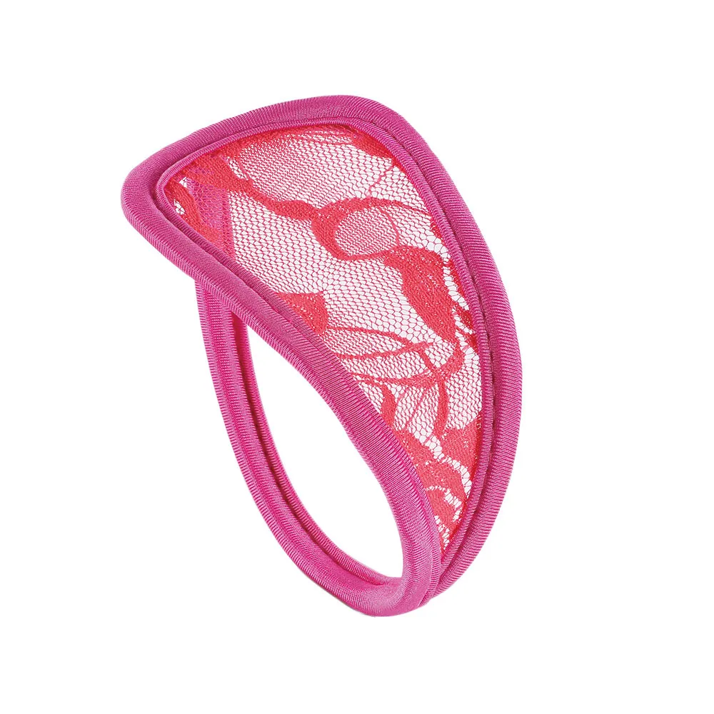 rose pink Сексуальные женские кружевные стринги с цветами, прозрачные эротические незаметные трусики, цветочное нижнее белье, подарки - Цвет: rose pink
