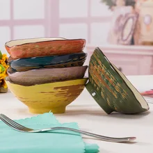 Dinnerware Set Ceramic Bowls 5pcs set Colorful Shell bowl Dessert/Salad Leisure Bowls Lovers Wedding Gift