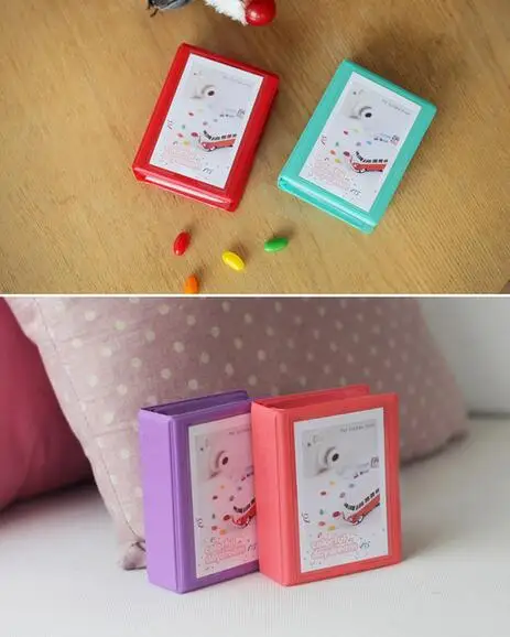 

3 Inch 6 Colors Colorful Mini Cute 28+1 Pockets Photo Album Storage Case For Polaroid FujiFilm Instax Film For Great Gift Hot