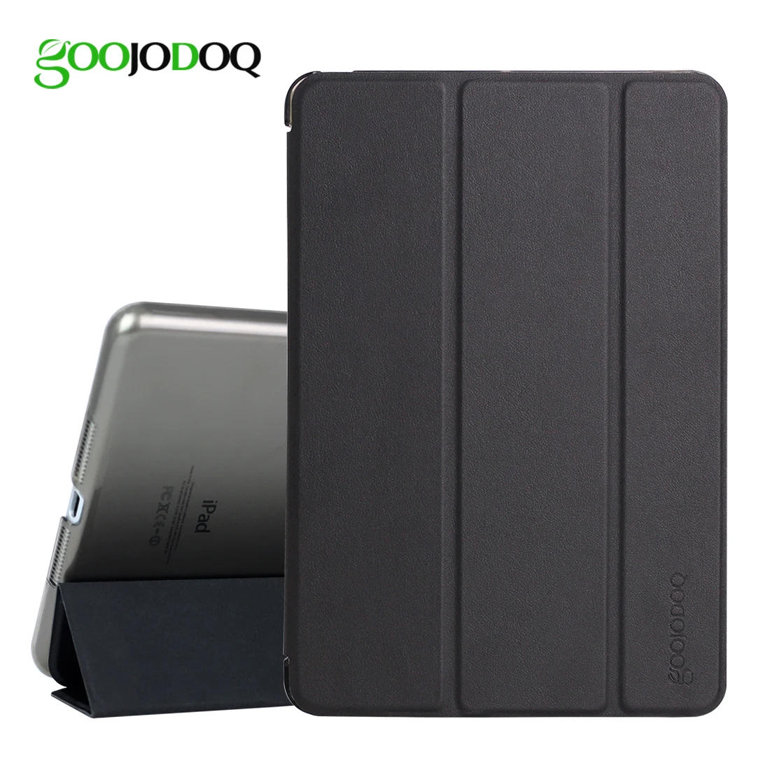 

GOOJODOQ For Apple iPad Mini 1 2 3 Smart Case PU Leather Ultra Slim Smart Cover Translucent PC Protector Stand the tablet