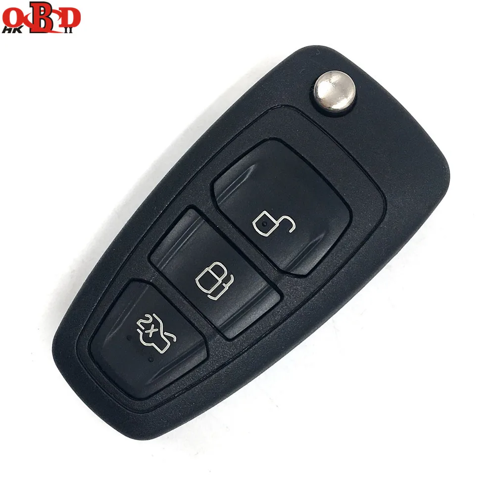 

Hot!HKOBDII Brand New Folding Flip Remote Key 3 Button For FORD Focus Mondeo Fiesta 433MHZ With HU101 Blade