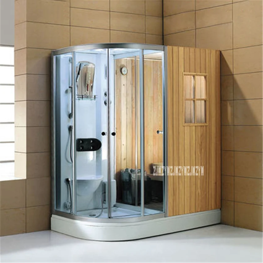 BY-7180 Household Solid Wood Steaming Room Home Bathroom Dry Wet Sauna Room High-quality Steam Sauna Shower Room 110V/220V 6KW