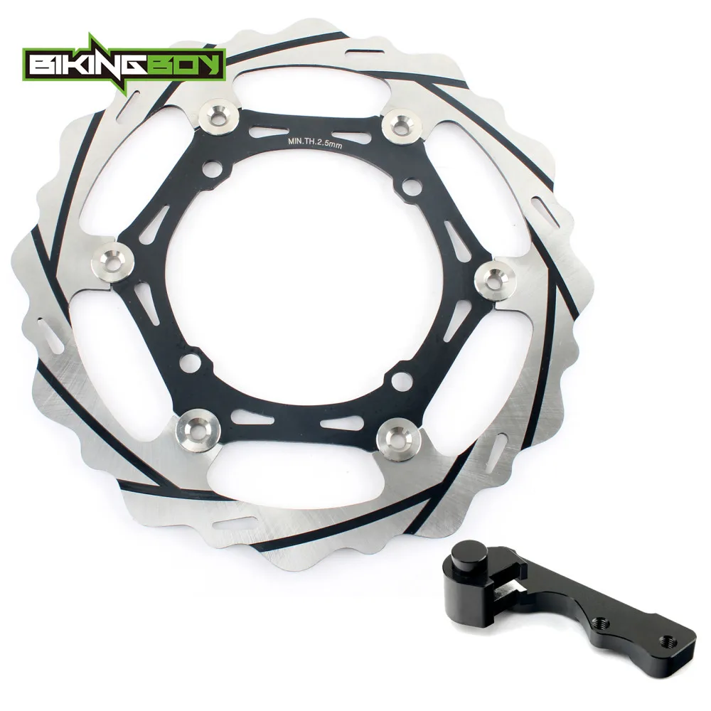 BIKINGBOY РМЗ 250 07-17 RM-Z 450 05-17 16 15 14 13 09 RMX 450, 10, 11, 12, негабаритных 270 мм спереди и сзади тормозной диск кронштейн адаптера переменного тока - Цвет: Groove Black