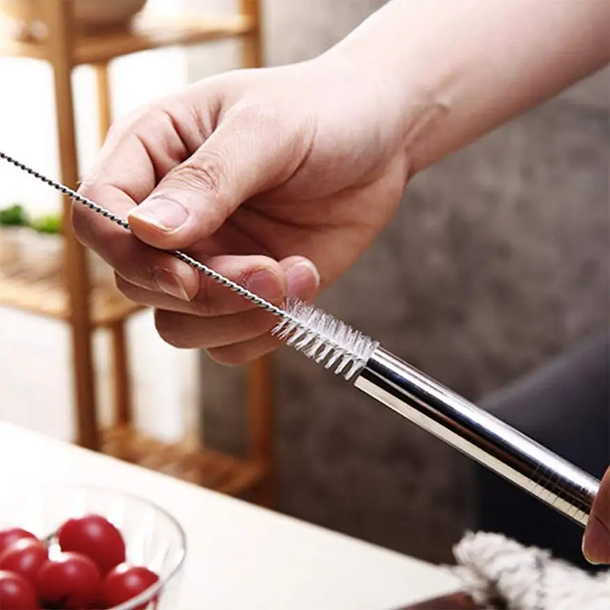 2018 NEW FASHION 4PC Stainless Steel Metal Straws Extra Wide 12mm Reusable Drinking Str W0710
